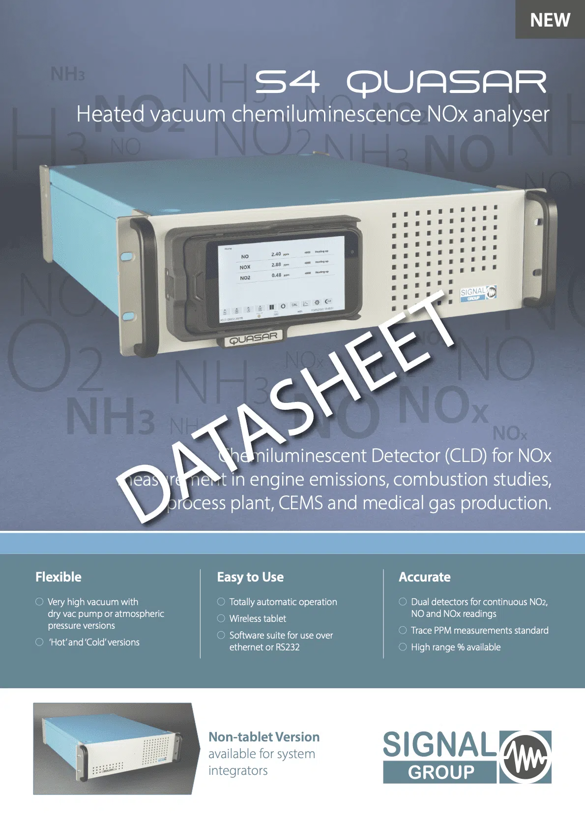 quasar datasheet front cover