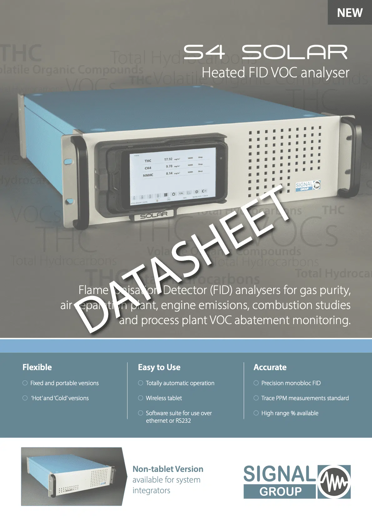 solar datasheet front cover